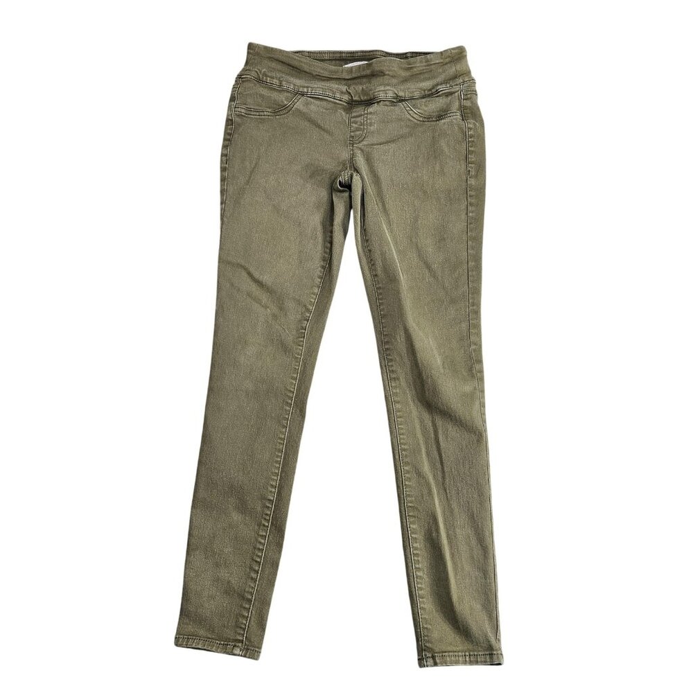 SO Jeggings Womens Medium Green Ultimate Pull On Skinny Stretch Pants Denim